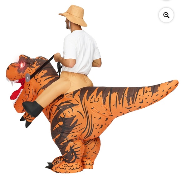 Two Inflatable Ride-On T-Rex Costumes (1 Adult, 1 Child) - Picture 7 of 9